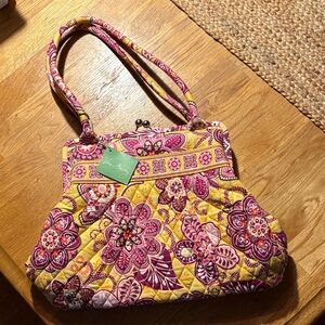 Vera Bradley Yellow and Pink Floral Shoulder Bag